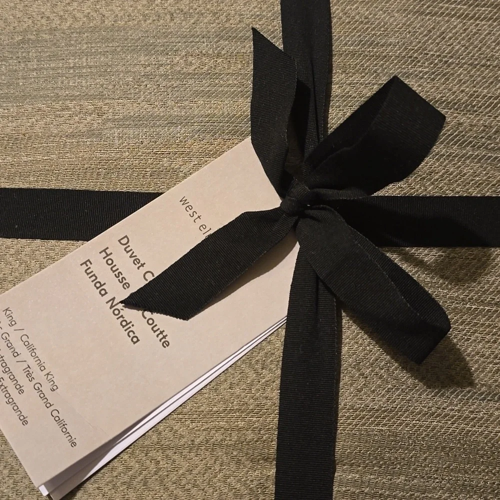 ❤️BUY 2 GET 1 FREE West Elm Silky TENCEL™ Striated Duvet Cover, Color: Elm